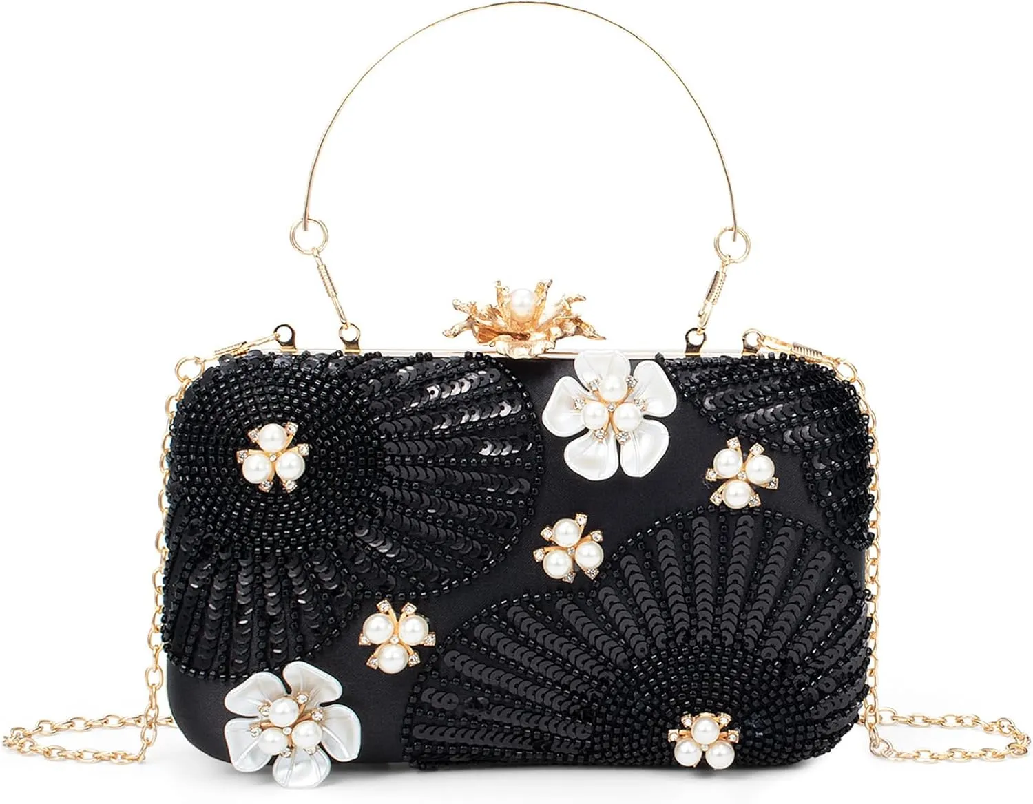 Evening Bag Clutch Purses for Women Beaded Sequin Peacock Party Handbag Wedding Purse