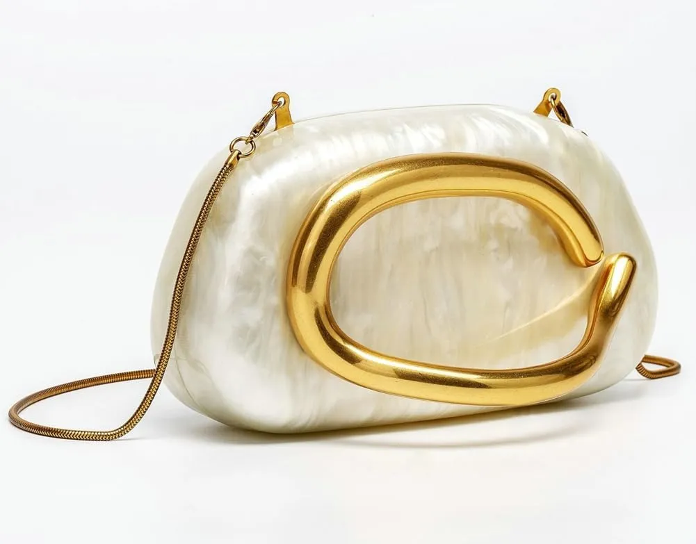 Evening Clutch Box Metal Tote Bag for Women Acrylic Evening Bags Trendy Shoulder Crossbody Bag Leather Purse Handbag 2025