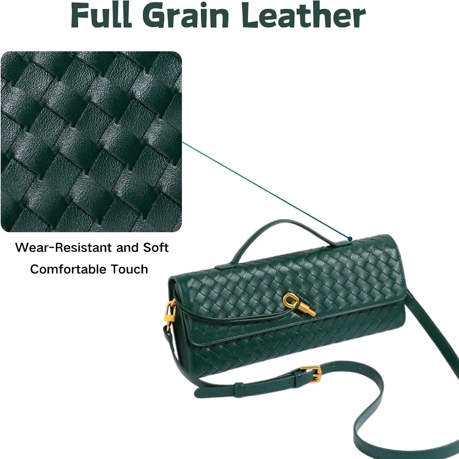 Evening Woven Crossbody Bags for Women Casual Shoulder Shoulder Handbag Clutch Purse Fashion Clutch Purse