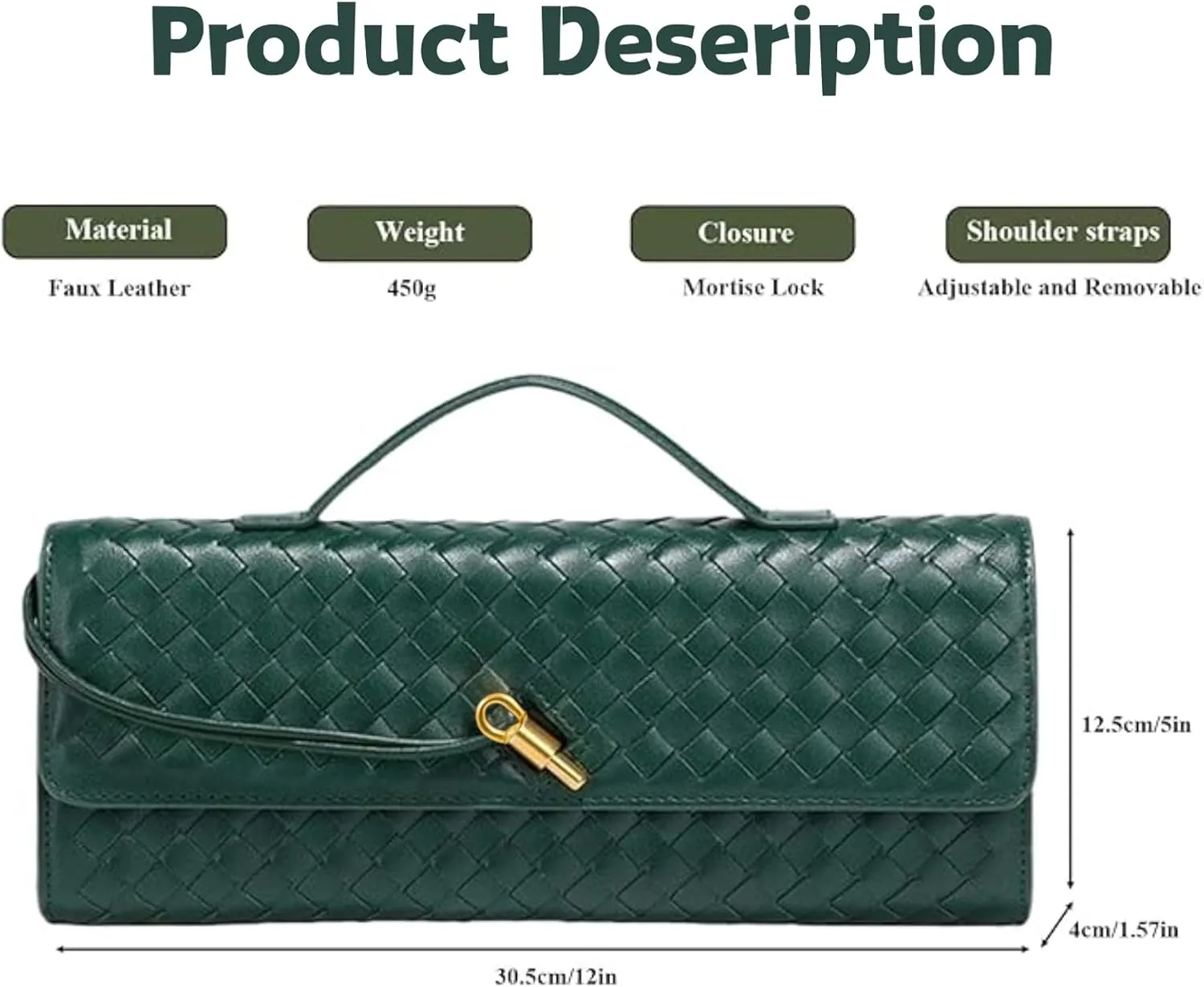 Evening Woven Crossbody Bags for Women Casual Shoulder Shoulder Handbag Clutch Purse Fashion Clutch Purse