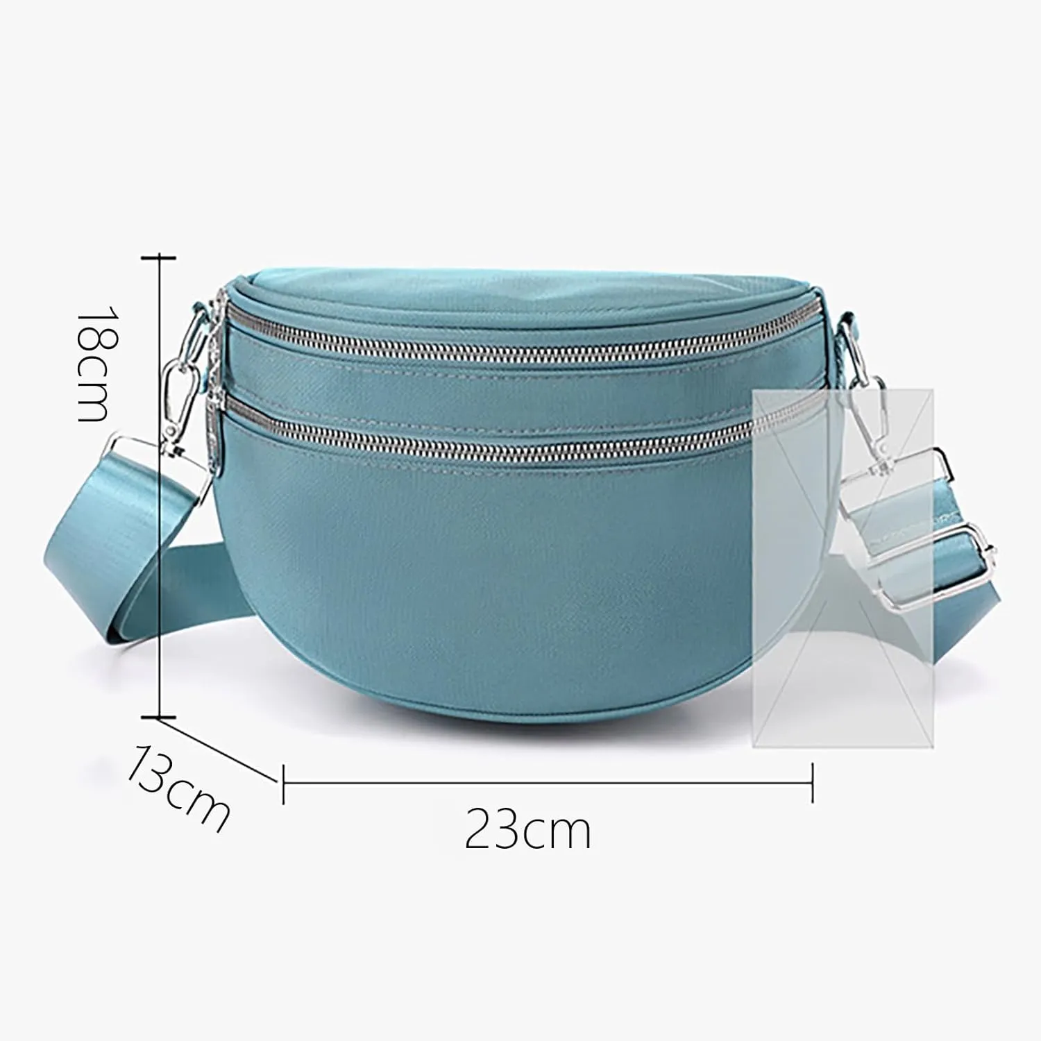 Fanny Packs for Women Cross Body Convertible Shoulder Bags with Wristlet for Work Hiking Essentials Bag(BU2)