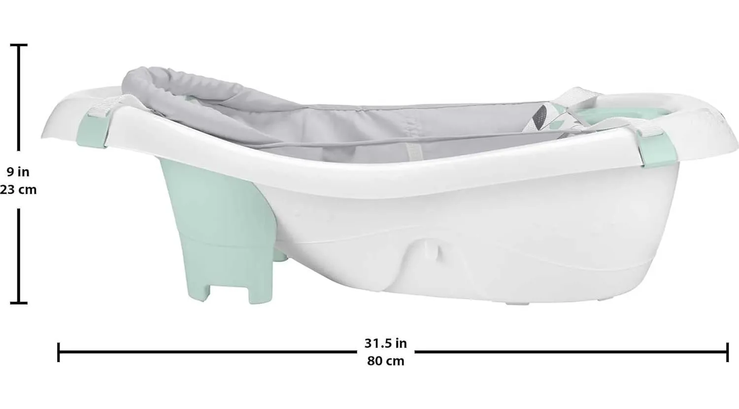 Fisher-Price Baby to Toddler Bath 4-in-1 Sling ‘n Seat Tub with Removable Infant Support and 2 Toys, Climbing Leaves