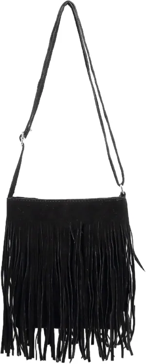 Floerns Women's Fringe Faux Suede Crossbody Bag Tassel Bucket Bag Western Shoulder Bags