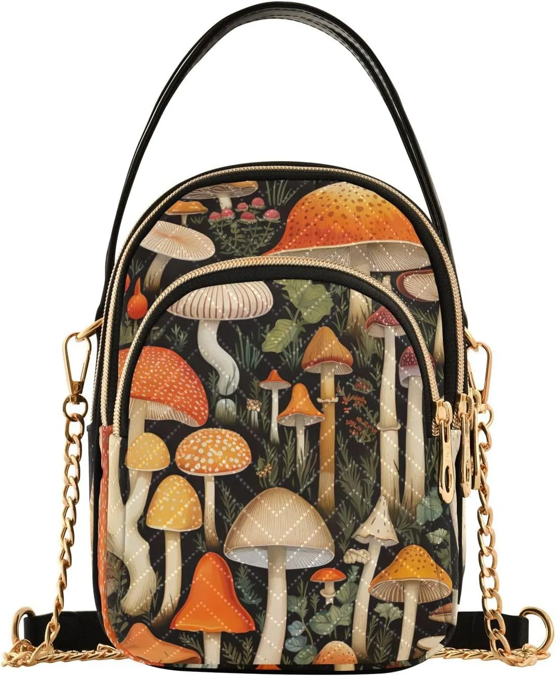 Floral Abstract Geometric Women s Crossbody Handbags, Shoulder Purses for Women Crossbody, Fall Crossbody Purse