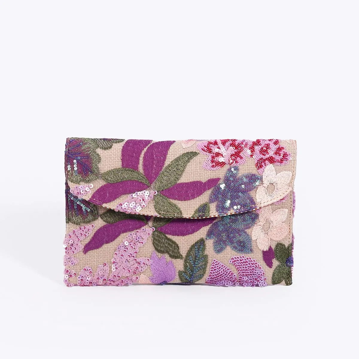 Floral Clutch Purses for Women,Small Summer Embroidery Sequin Evening Bag for Formal Party Wedding