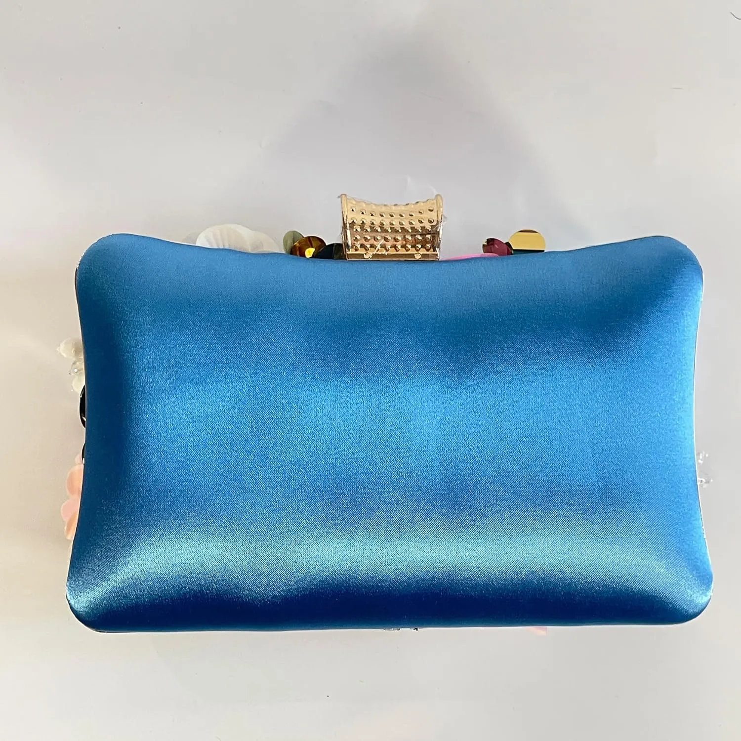 Flower Clutch Purse for Women- Elegant Evening Bag for Wedding Brides & Party, Beaded Formal Wristlet Purses