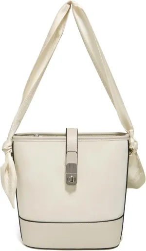 FOXLOVER Small Suede Bucket Bag for Women Fashion Ladies Simplicity Crossbody Handbag Shoulder Purse