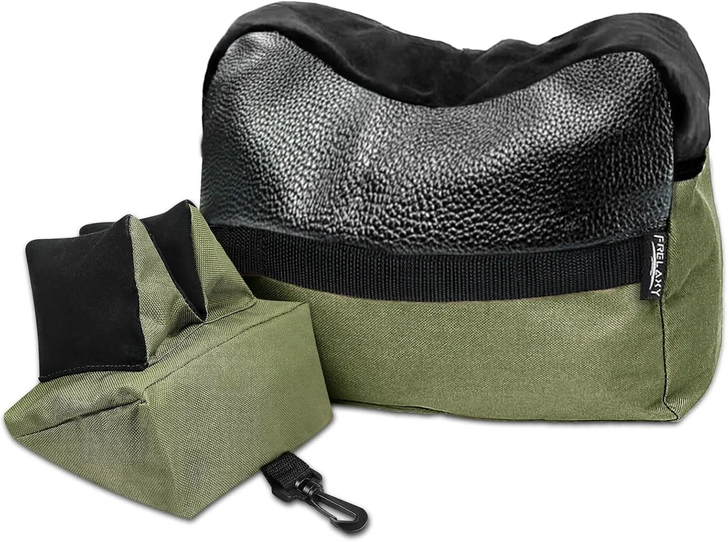 Frelaxy Leather Shooting Rest Bags Ultra HIGH-Performance Shooting Bench Rest Front & Rear Support SandBag Stand Holders for Outdoor, Range, Shooting, and Hunting - Unfilled