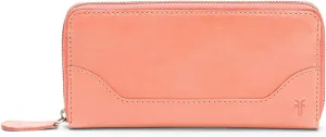 Frye Women's Melissa Zip Around Leather Wallet, Stylist Purse with Card Holder & Pockets