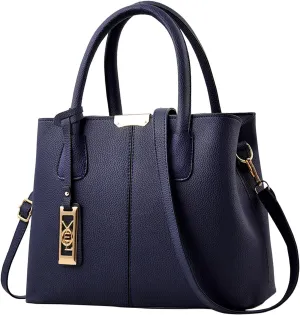 FZVYD Women Bags,Women Top Handle Satchel Handbag Leather Classic Crossbody Bag Fashion Ladies Elegant Shoulder Bag Tote Purse 2024 Blue-b