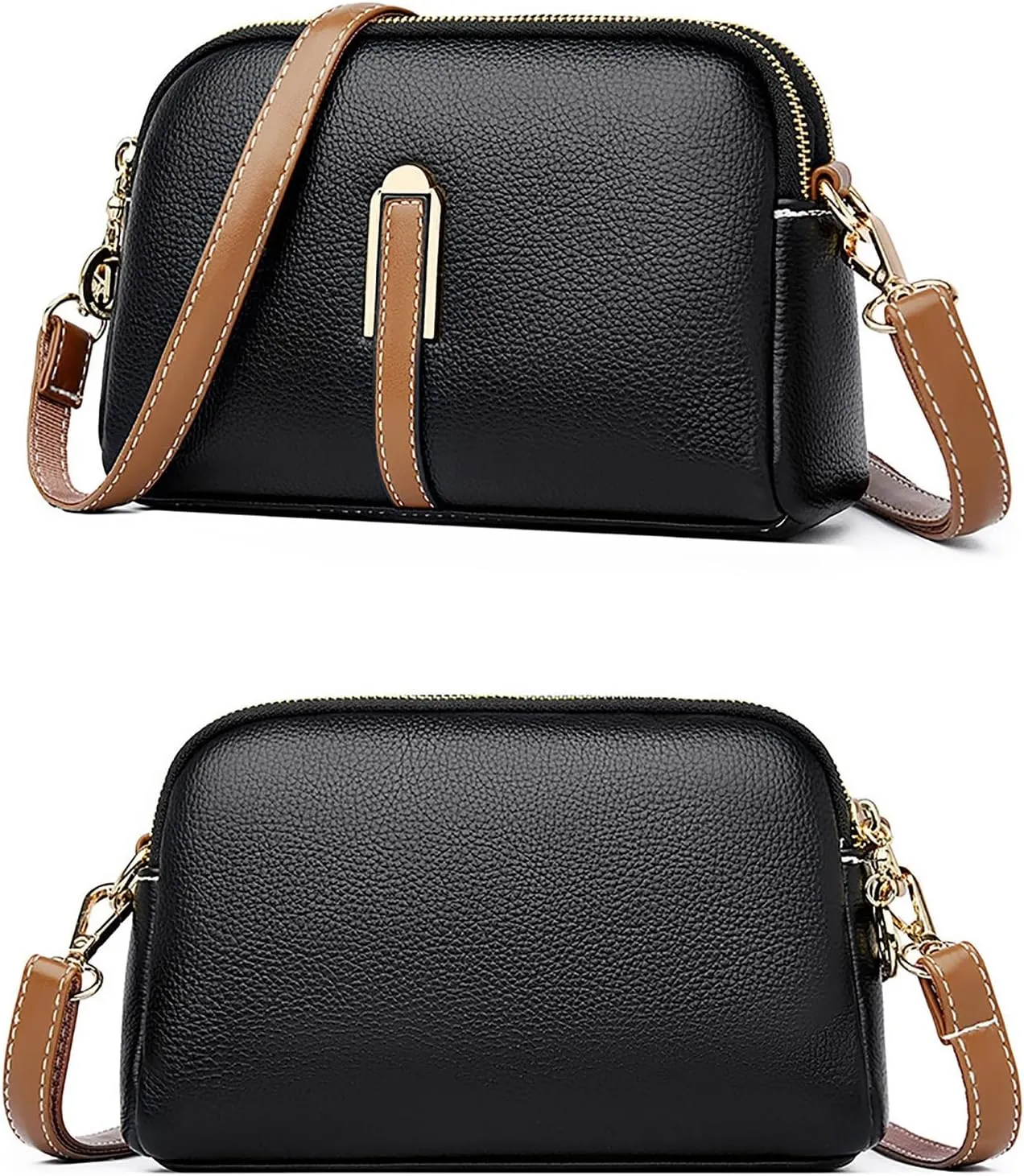 FZVYD Womens Sling Bags Crossbody,Crossbody Purses for Women Casual Adjustable Strap Ladies Shoulder Bag PU Leather Shoulder Bag 2024 Fashion Handbags Black #2