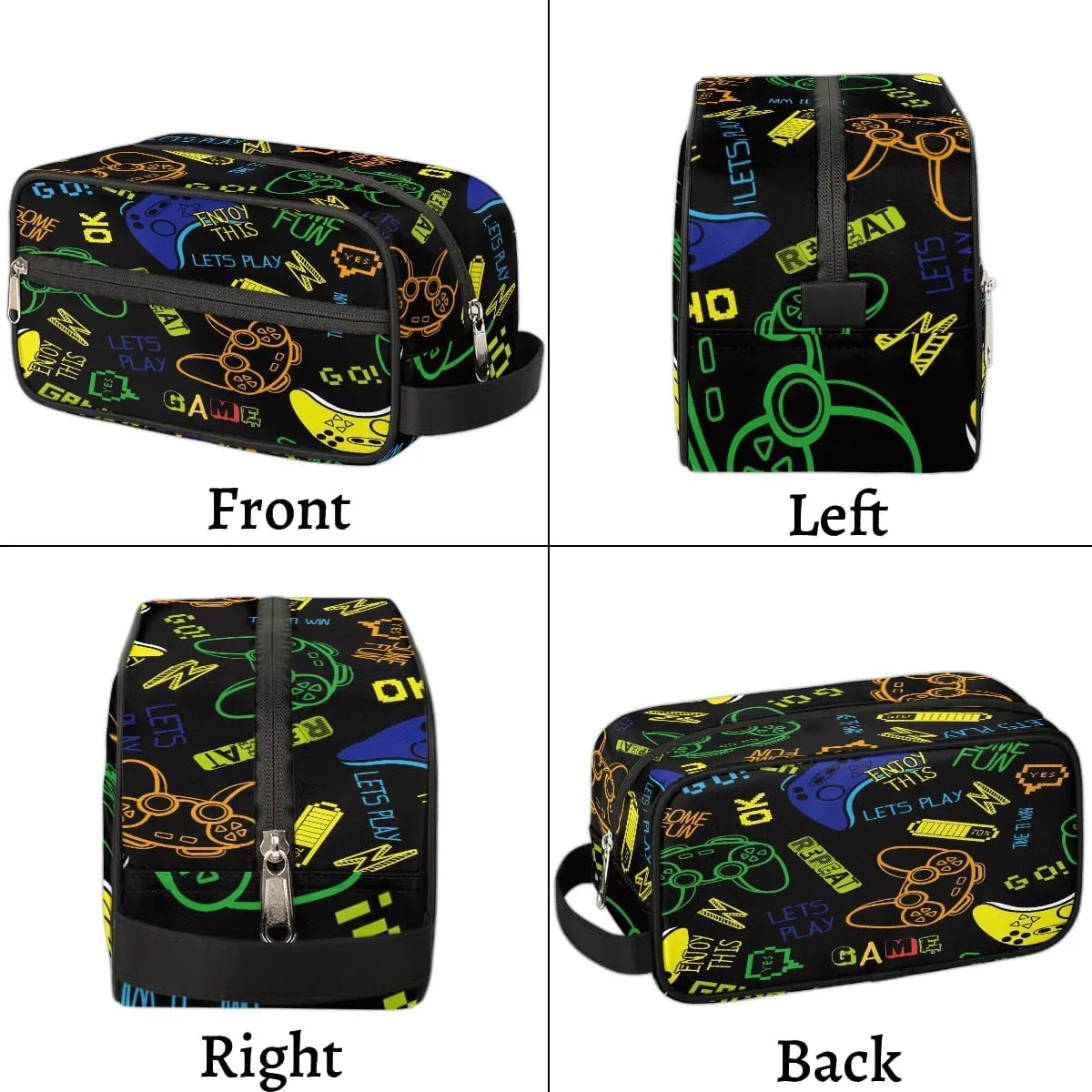 Game Boys Toiletry Bag for Kids Dopp Kit Waterproof Hanging Wash Bag Cosmetic Bag Medicine Bag for Travel Sports Shower Essential