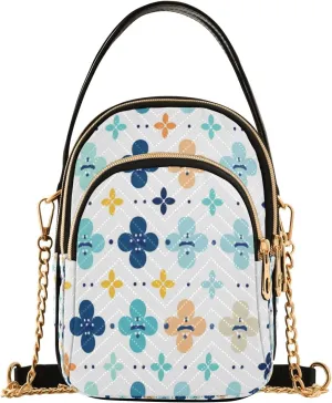 Geometric Lace Crossbody Handbags for Women Casual Leather Shoulder Phone Purse