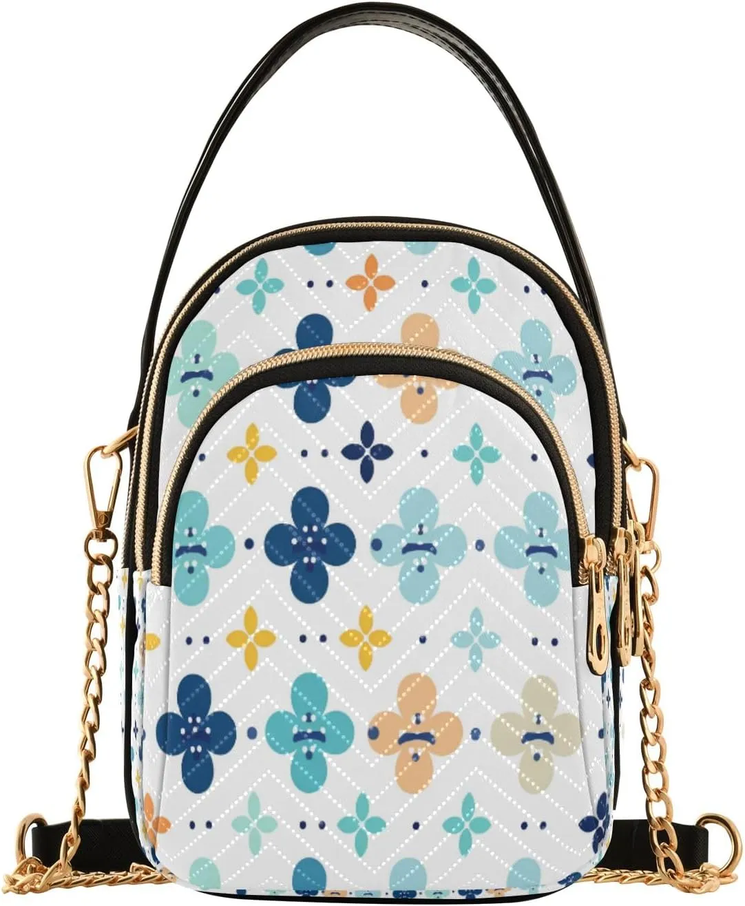 Geometric Lace Crossbody Handbags for Women Casual Leather Shoulder Phone Purse