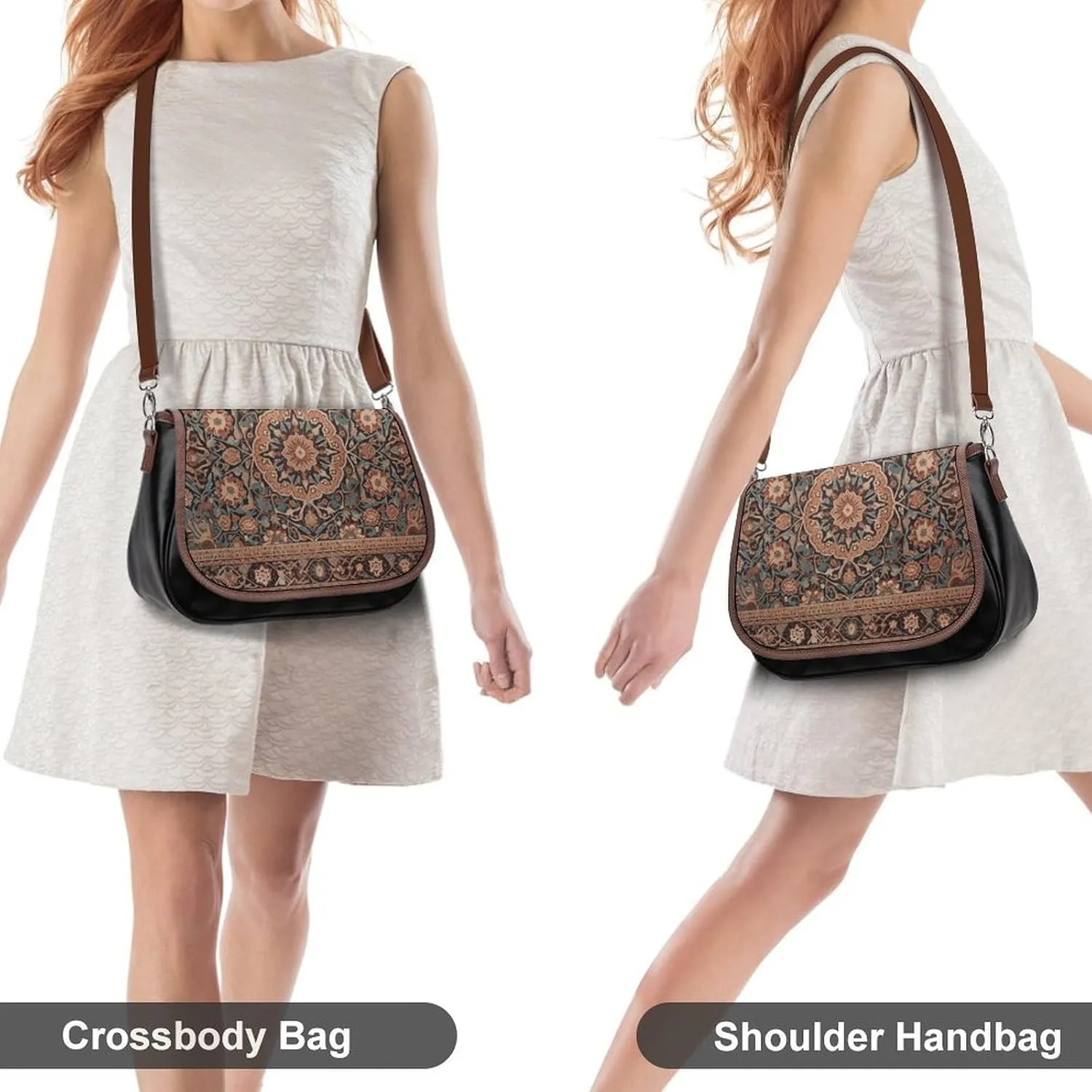 Geometric Marble Crossbody Bags for Women,PU Leather Tote Bag for Women,Shoulder Bag Purse for Work Shopping Travel