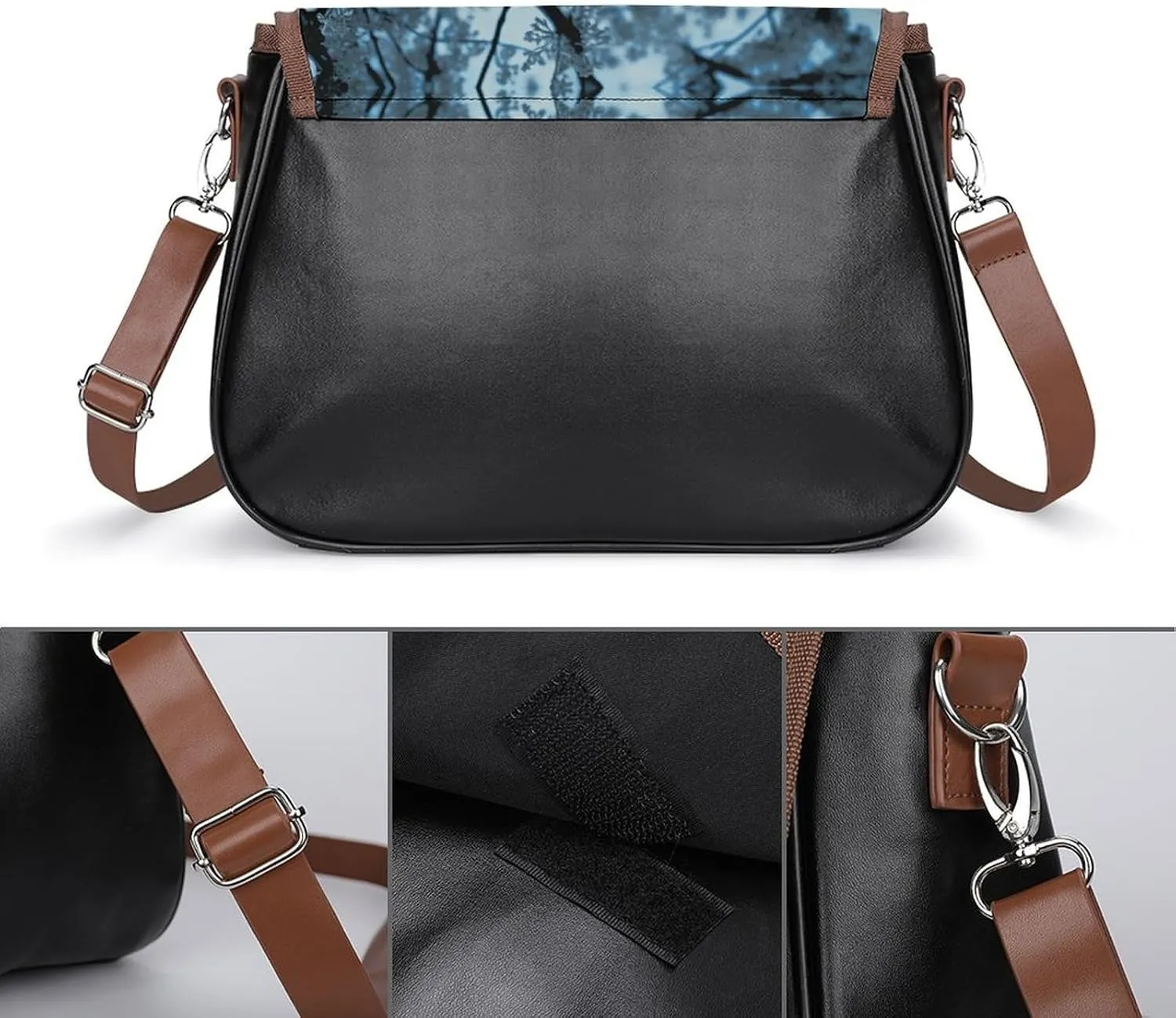 Geometric Marble Crossbody Bags for Women,PU Leather Tote Bag for Women,Shoulder Bag Purse for Work Shopping Travel
