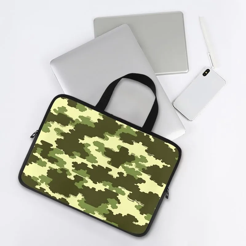Geometric Pattern Laptop Bag Sea Wave Stylish Notebook Bags Retro Cow Spots Computer Case for Laptop or Tablet