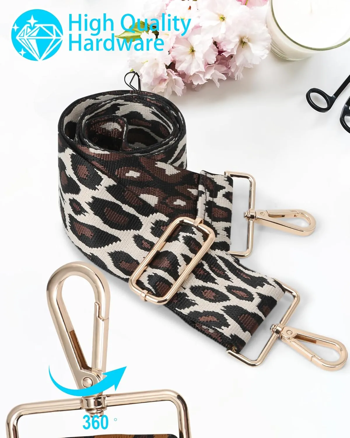 GINJKGO Purse Straps Replacement Crossbody - Adjustable Bag Strap for Purses, Wide Shoulder Strap for Women Guitar Purses