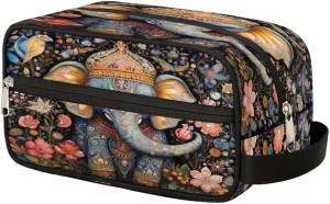 Gorgeous Elephants Travel Toiletry Bag Wash Bag Portable Cosmetic Bag Toiletries Accessories Cosmetic Storage Bag Shower Shaving Bag Unisex Cute Animal Elephant