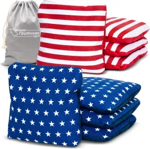 GoSports Dual Sided Cornhole Bean Bags - Slide and Stop Regulation Tournament Bean Bags, Set of 8