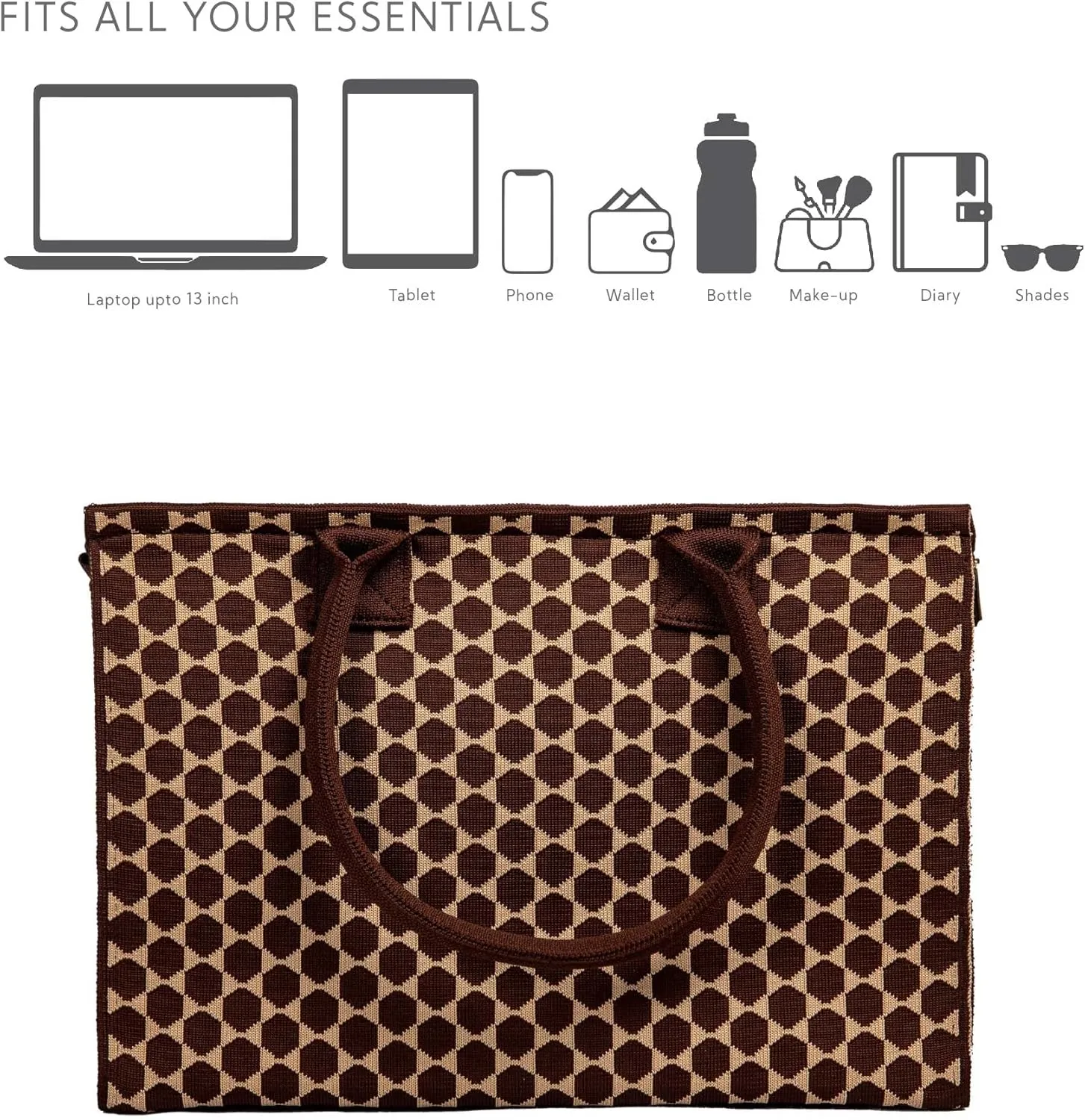 Grandeur Laptop Tote Bag for Women | Stylish, Spacious, & Multi-Functional Bag w/14 inch Laptop compartment