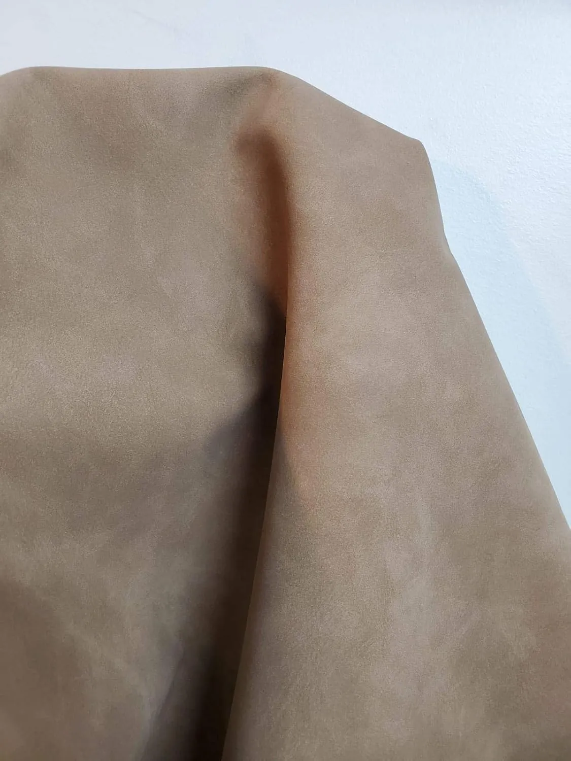 Gray Taupe Suede Nubuck Faux Vegan (Peta Approved) Leather Synthetic Pleather 0.9 mm 1 Yard 52 inch Wide x 36 inch Long Soft Smooth Upholstery (Grey Suede)