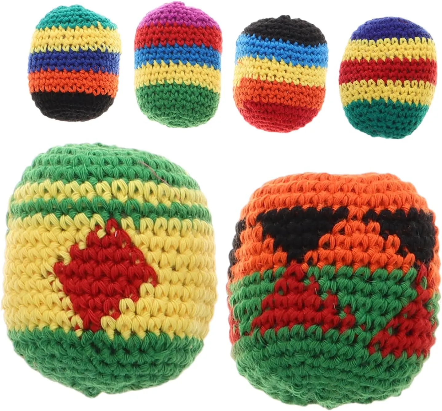 Handmade Crochet Bean Bags Soft Juggling Balls for Preschoolers' Skill Development