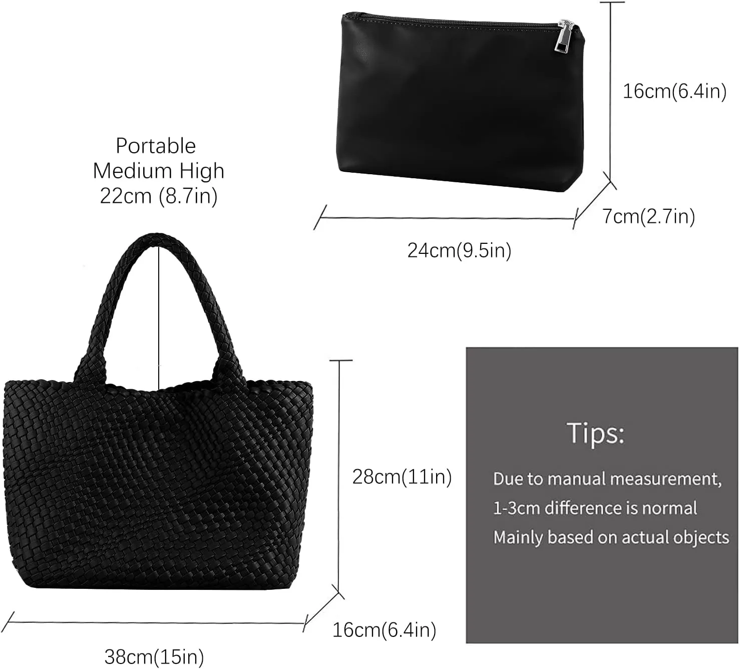 Handmade Woven Bag Satchel Handbag For Women Vegan Leather Tote Bag With Purses Travel Shoulder Bag Underarm Bag