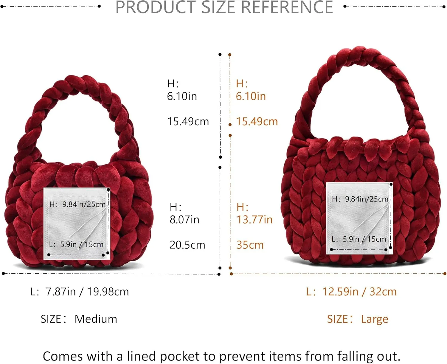 Handwoven Tote Bags for Women Chunky Yarn Knit Shoulder Bag Handmade Braided Purse