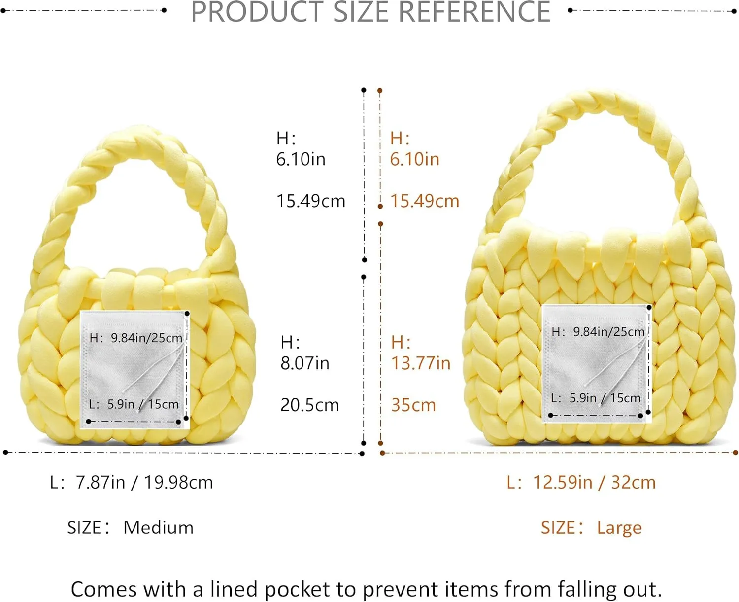 Handwoven Tote Bags for Women Chunky Yarn Knit Shoulder Bag Handmade Braided Purse