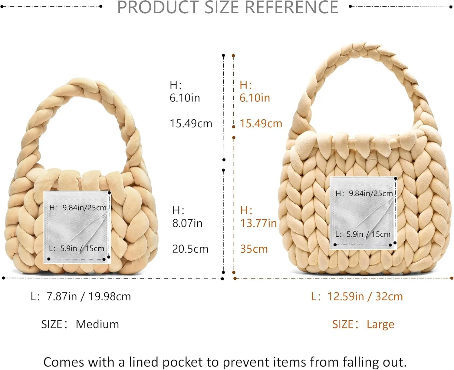 Handwoven Tote Bags for Women Chunky Yarn Knit Shoulder Bag Handmade Braided Purse