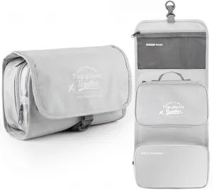 Hanging toiletry bag for men - large functional hanging travel toiletry bag with detachable wet/dry compartments. mens hanging toiletry travel bag (grey)