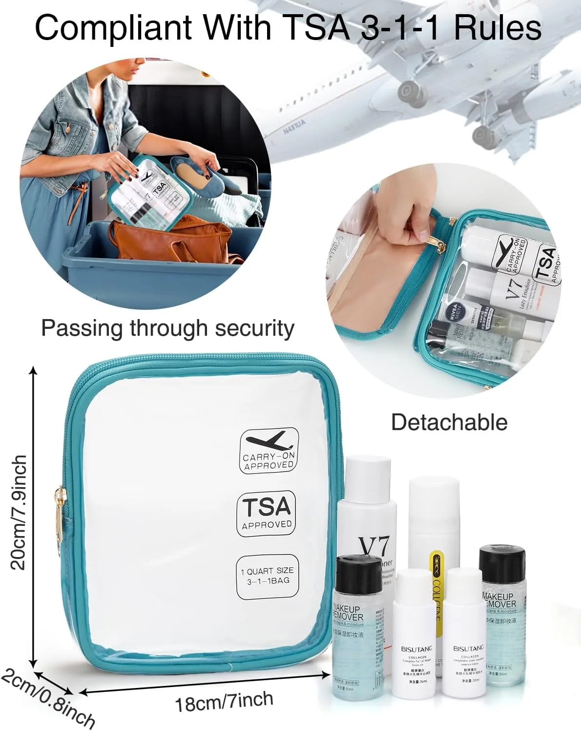 Hanging Toiletry Bag for Women with Tsa Approved Toiletry Bag, Travel Foldable Toiletries Bag Cosmetics Jewelry Toiletry Bag Water Resistant Makeup Organizer for Traveling