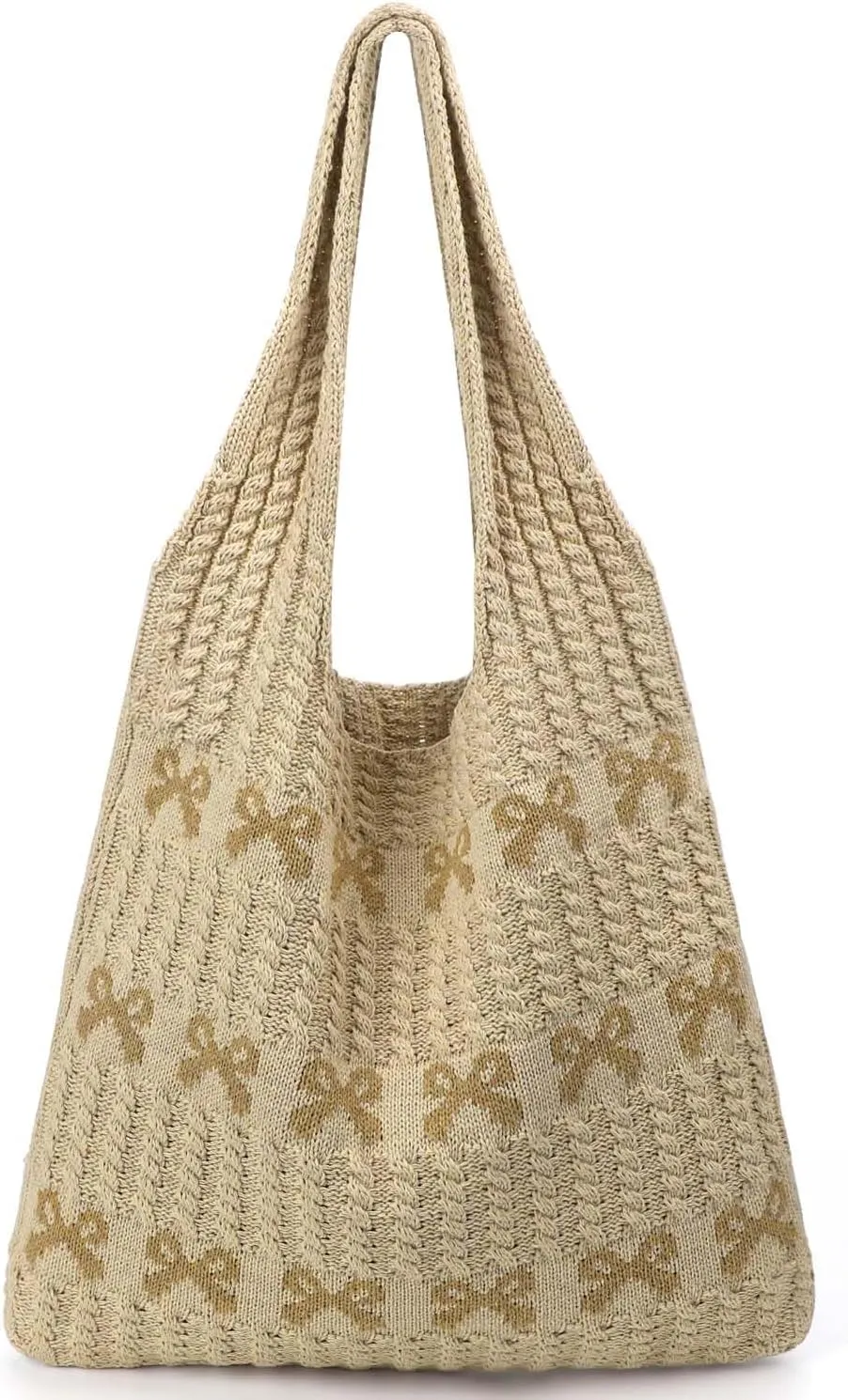 hatisan Crochet Bags for Women - Large Tote Aesthetic Handbag Shoulder Hippie Knit Bag