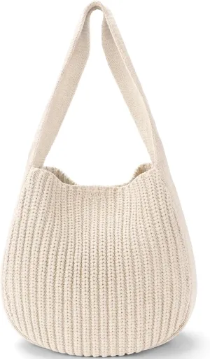 hatisan Crochet Bags for Women - Summer Beach Tote, Aesthetic Hippie Knit Bag