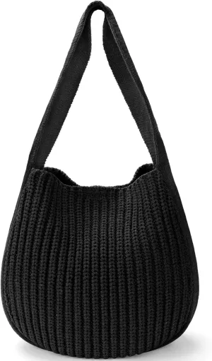 hatisan Crochet Bags for Women - Summer Beach Tote, Aesthetic Hippie Knit Bag