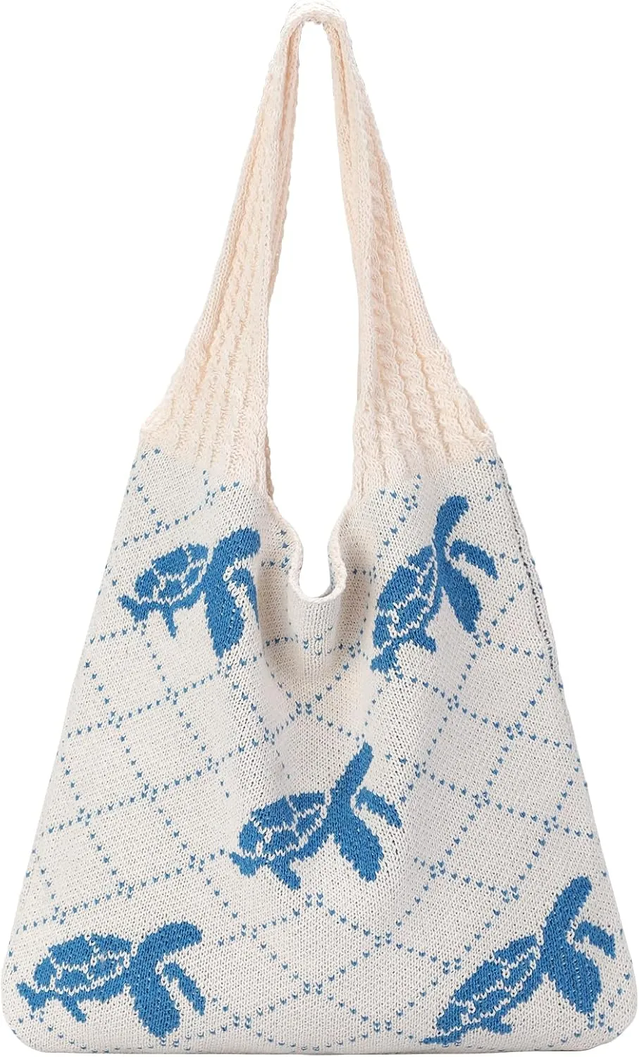 hatisan Crochet Bags for Women - Summer Beach Tote, Aesthetic Hippie Knit Bag