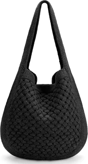 Hatisan Women's Crochet Tote Bags - Large Aesthetic Knit Shoulder Handbags