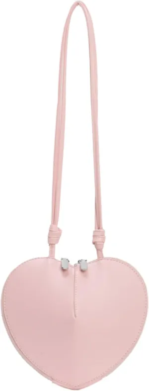 Heart Purse Small Crossbody Purse Cute Purses Red Purse Designer Handbags for Women Pink Bag (Beige,Small)