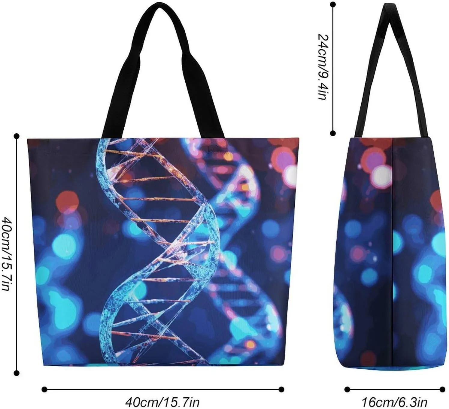 Hedgehog Tote Bags, Reusable Grocery Bags, Large Shopping Bag, Shoulder Bag for Women