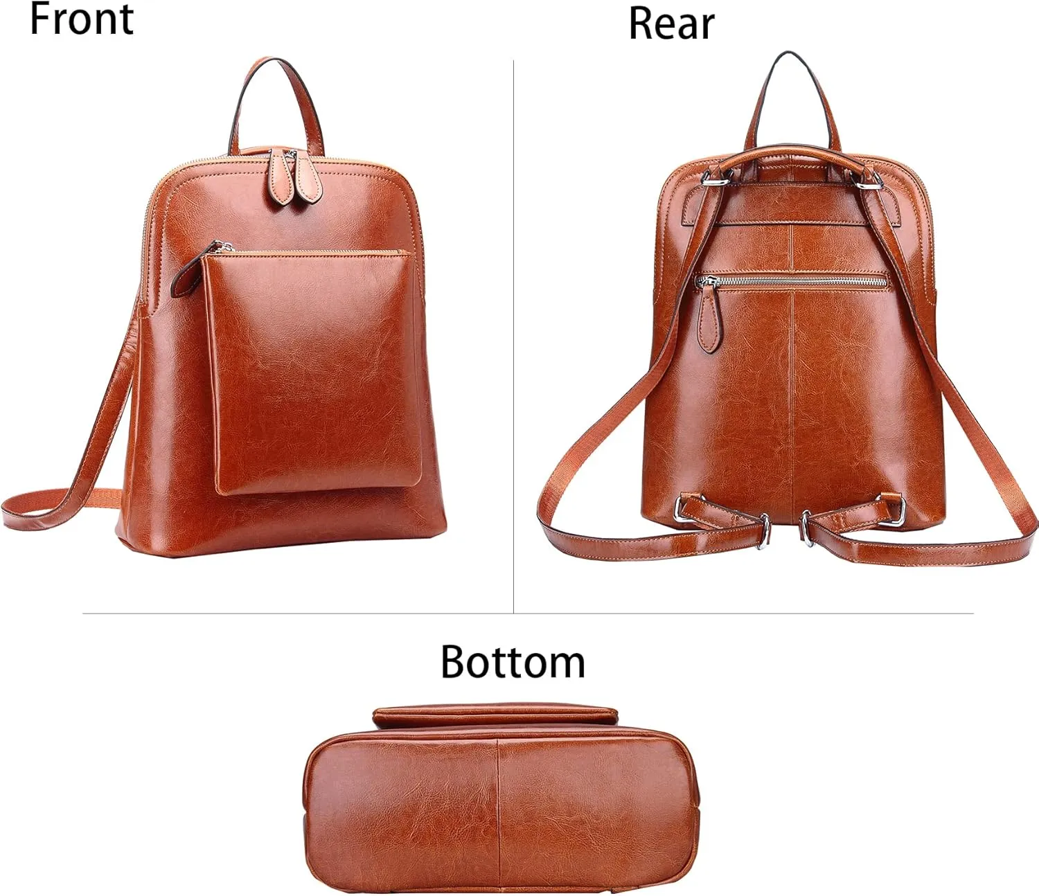 HESHE Backpack for Women Leather Backpack Purse Convertible Designer Bag Back Pack for Work Everything Bag