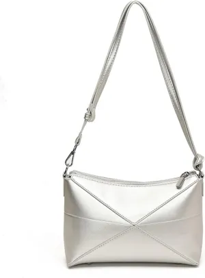 High grade folding geometric underarm purses fashionable commuting shoulder crossbody handbags lunch box bags