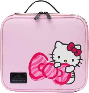 Impressions Vanity Hello Kitty Cosmetic Bag with Faux Leather, Travel Toiletry Bag with Inside Zipper Pockets, Waterproof Reusable Large Cosmetic Makeup Vanity Organizer(Pink Animal)