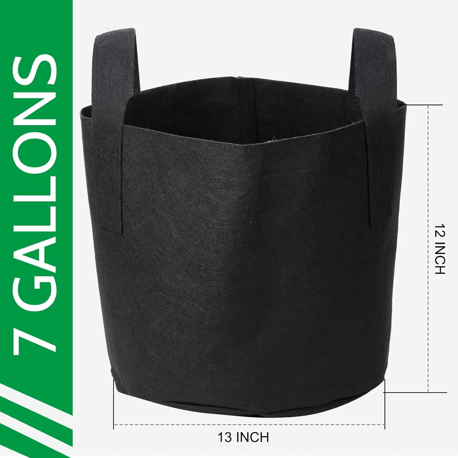 JERIA 24-Pack 7 Gallon Nonwoven Grow Bags, Plant Grow Bags，Heavy Duty Aeration Fabric Pots with Durable Handles, Come with 24 Pcs Plant Labels