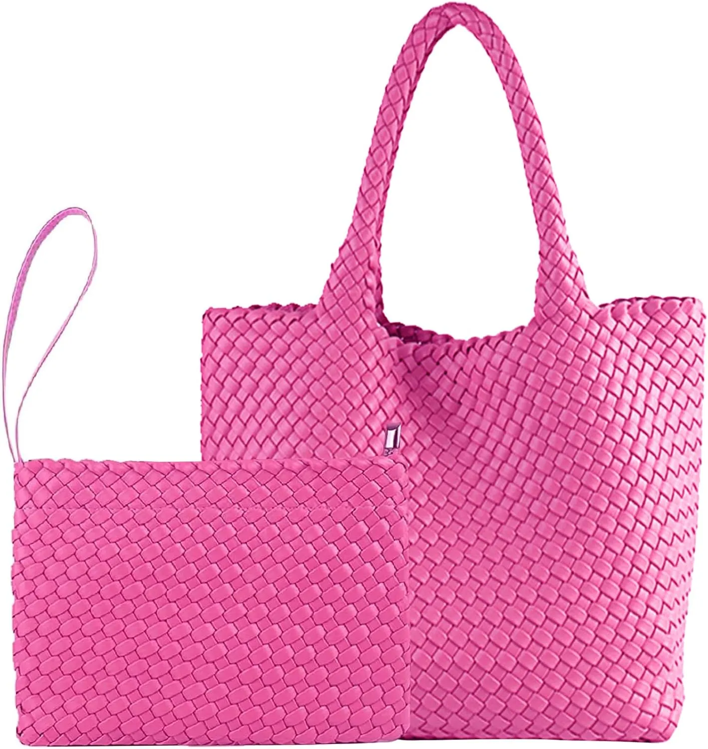 JINMANXUE Fashion Woven Bag Shopper Bag Travel Handbags and Purses Women Tote Bag Large Capacity Shoulder Bags