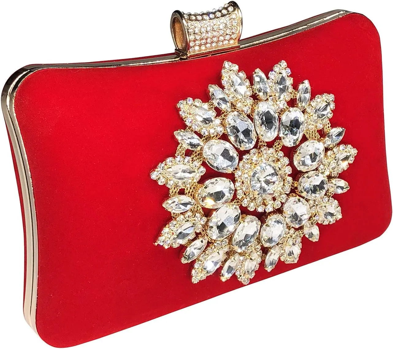 JO&FO Women Clutches Purses Bags Flower Envelope Beaded Prom Wedding Evening Handbag …