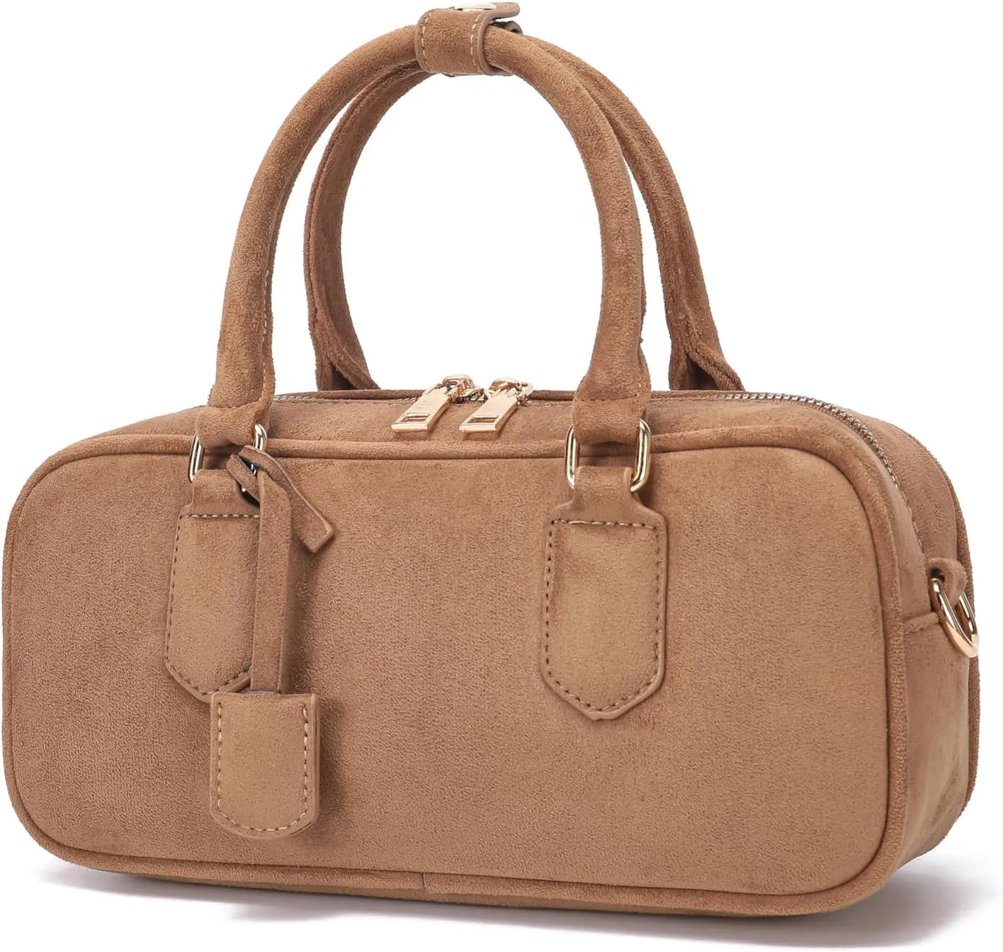 JOLLQUE Suede Crossbody Bag for Women,Spring Summer Luxury Handbags Purse,Fashion Small Designer Shoulder Bag
