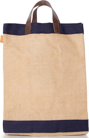 Jute Market Shopping Bag with Leather Handle - Shopping, Wedding, Party Gift Bags