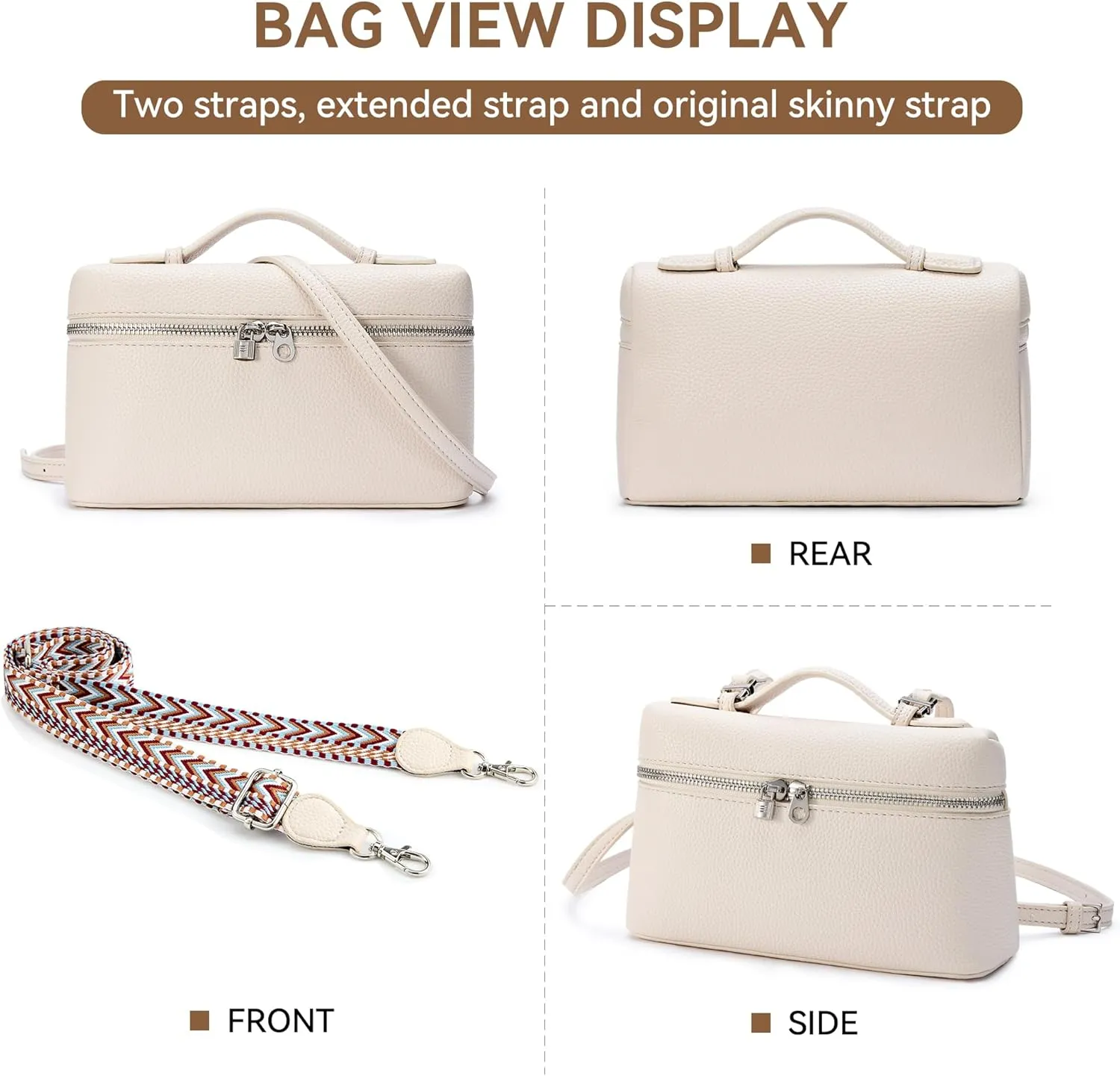 KALIDI Crossbody Bag for Women Small Top-Handle Pouch Designer Shoulder Handbag Quiet Luxury Leather Trendy Purse