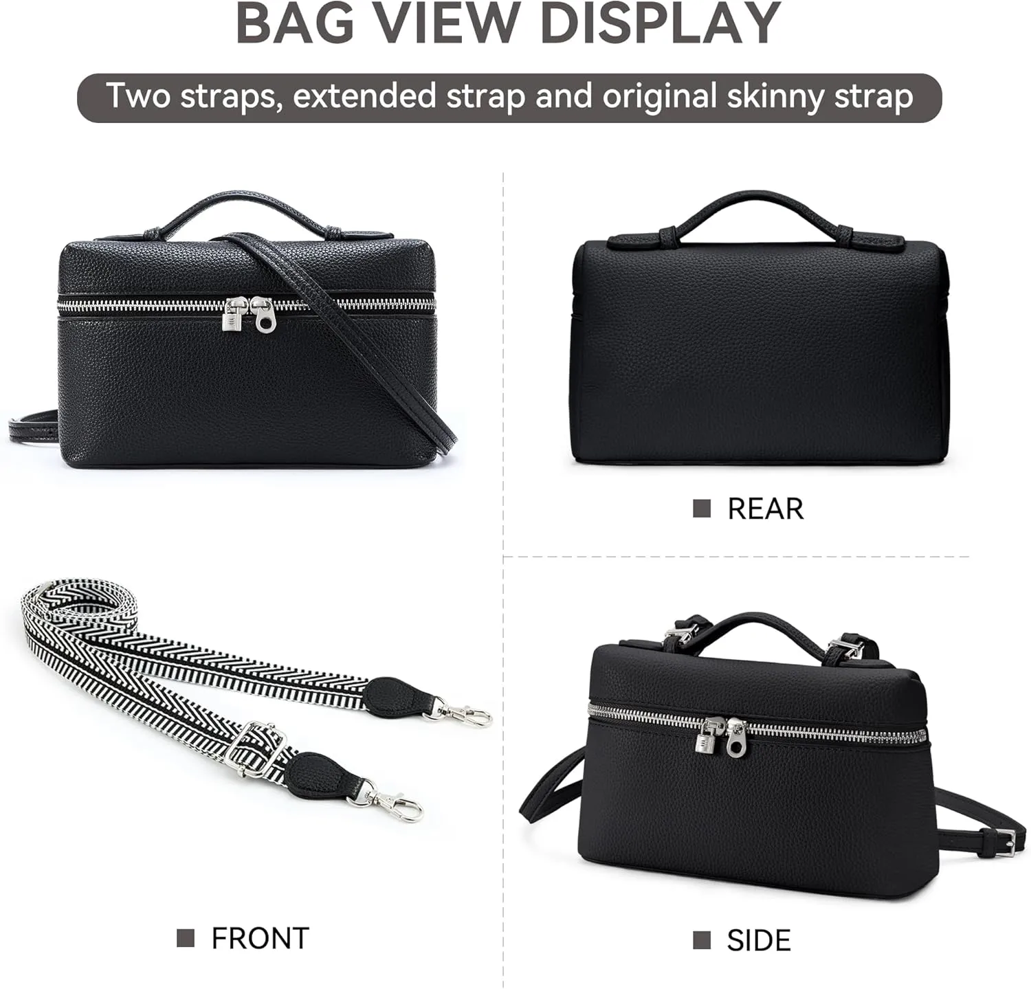 KALIDI Crossbody Bag for Women Small Top-Handle Pouch Designer Shoulder Handbag Quiet Luxury Leather Trendy Purse